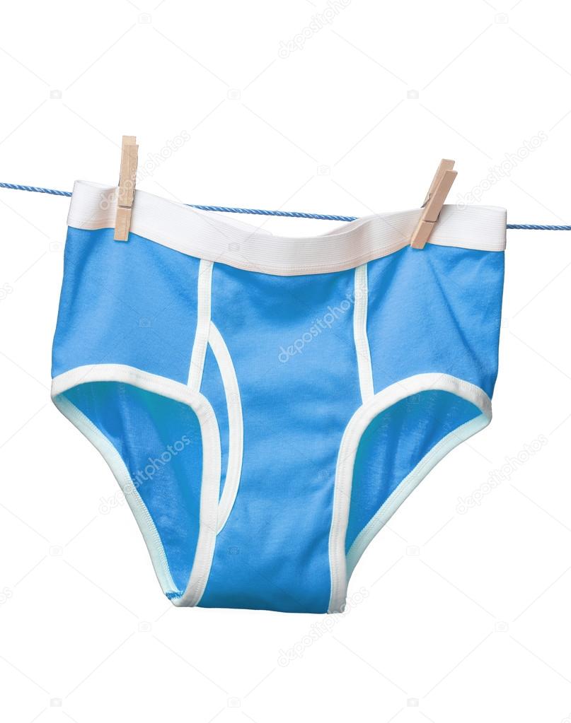 Blue underwear isolated on white Stock Photo by ©Stuartbur 74207907
