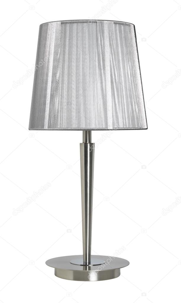 Silver lampshade isolated