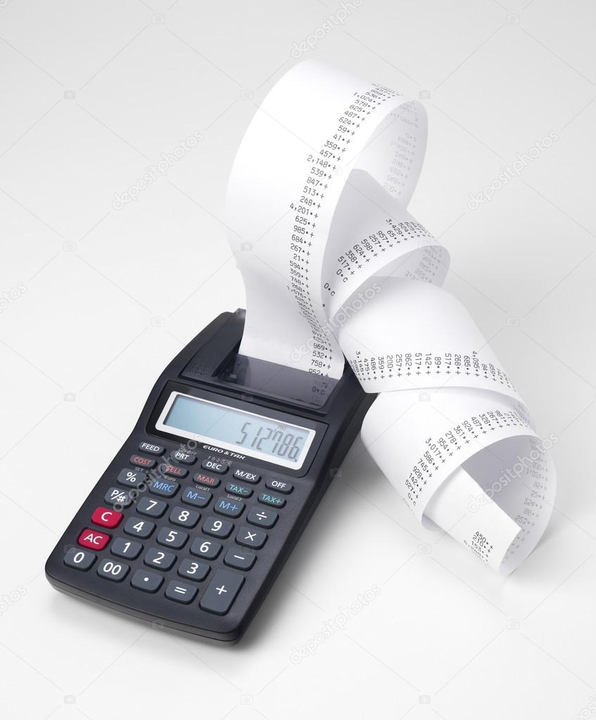 Calculator with roll