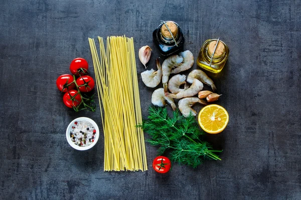 Pasta con mariscos —  Fotos de Stock