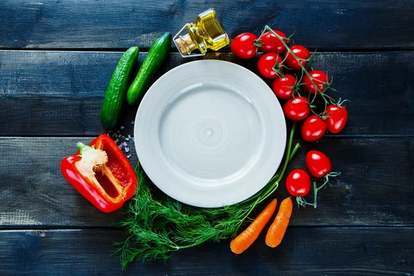 Verduras ecológicas y condimentos — Foto de Stock