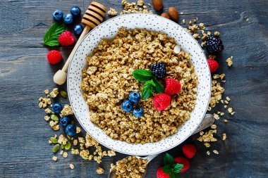 sağlıklı kahvaltı kompozisyon