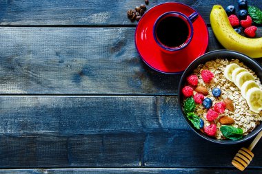 sağlıklı kahvaltı kompozisyon