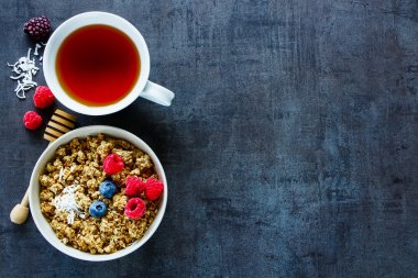 sağlıklı kahvaltı kompozisyon