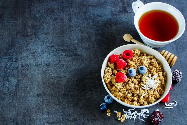 Gesunde Frühstückszusammensetzung — Stockfoto