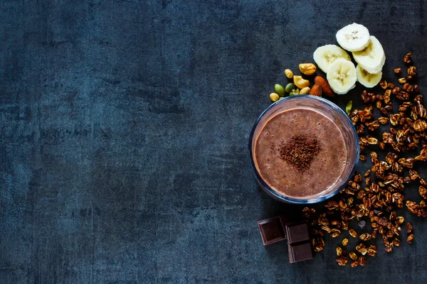 Batido de plátano de chocolate —  Fotos de Stock