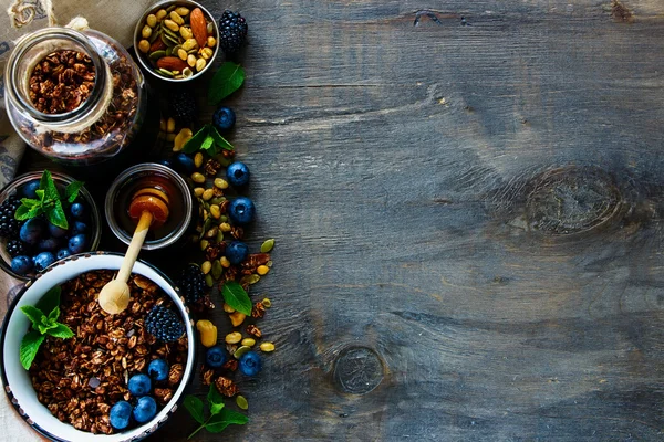 Ingredientes para un desayuno saludable — Foto de Stock