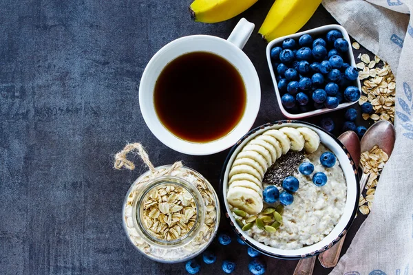 Gachas de avena caseras — Foto de Stock