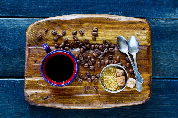 Zwarte hete koffie — Stockfoto