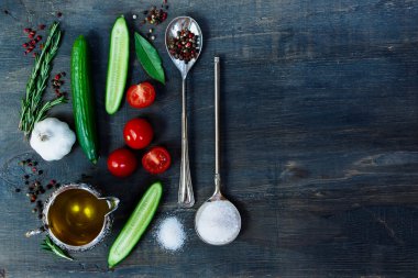 Gıda arka plan malzemelerle