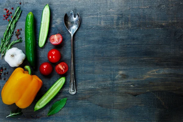 Fondo alimentario con ingredientes — Foto de Stock