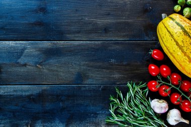 Gıda malzemeleri arka planda