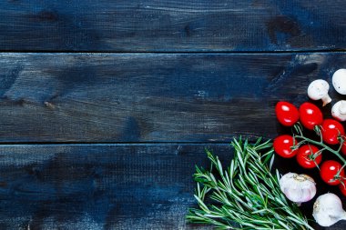 Gıda malzemeleri arka planda