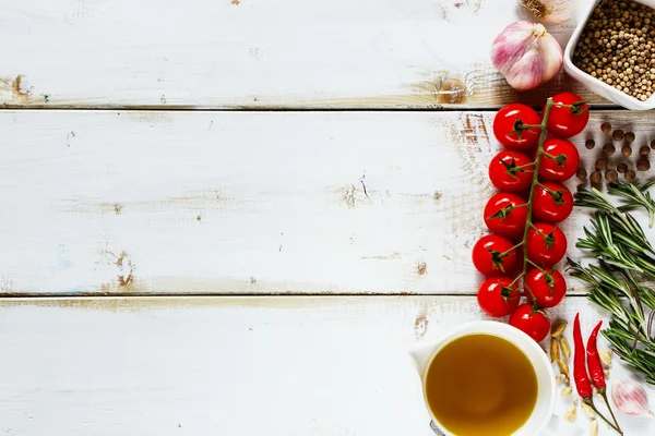 Cooking and vegetables background — Stock fotografie