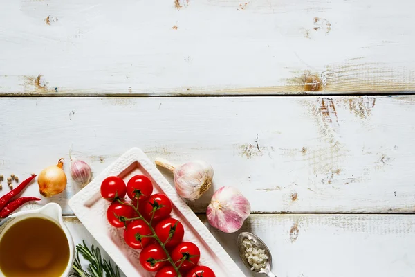 Fondo de cocina y verduras — Foto de Stock