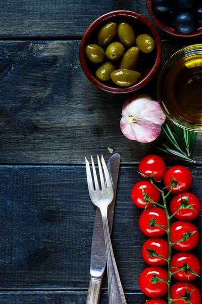 Cooking and vegetables background — Φωτογραφία Αρχείου