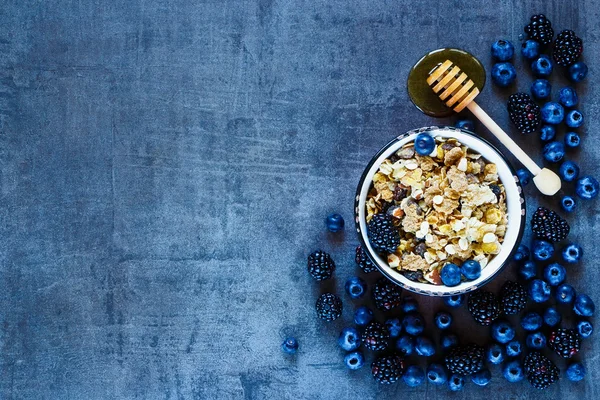 Delicious breakfast with berries — Stock Fotó