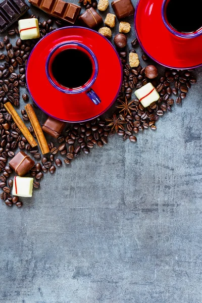 Koffie samenstelling achtergrond — Stockfoto
