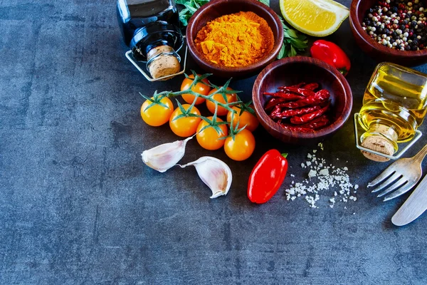 Fondo de ingredientes de cocina — Foto de Stock