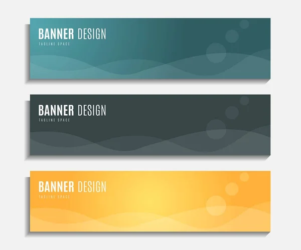 Definir Gradiente Colorido Banner Web Com Curva Mínima Forma Geométrica —  Vetores de Stock