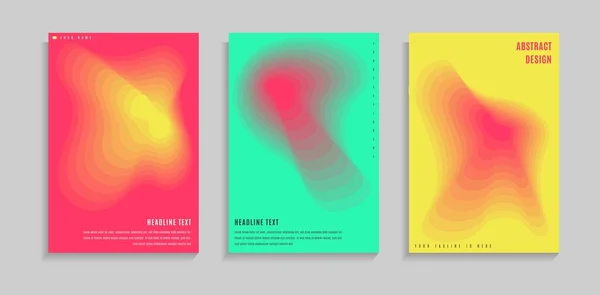 Zestaw Minimalny Plakat Kolorowy Papercut Fluid Design — Wektor stockowy