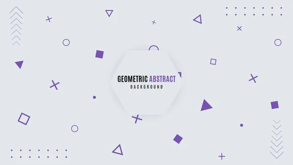 Fondo Geométrico Plano Abstracto Blanco Púrpura Puede Ser Utilizado Para — Archivo Imágenes Vectoriales