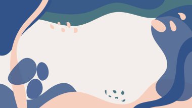 Soyut El Çizim Şekilleri Tasarım Arkaplanı Pastel Rengi.