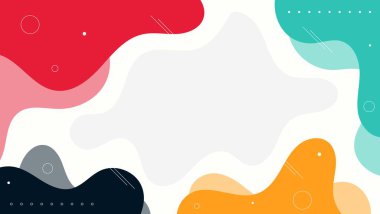 Renkli Soyut Geometrik Eğri Arkaplan Asgari Çizgi Süslemeleri. Banner, Duvar Kağıdı, Hareket, Poster veya Sunum İçin Kullanılabilir.