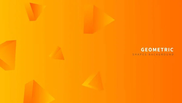 Gradient Orange Minimal Abstract Triangle Shapes Background Good Banner Landing — Vetor de Stock