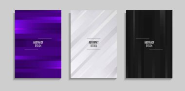 Set Of Modern Abstract Stripes Background. Can Be Used For Cover, Banner, Poster Or Presentation.