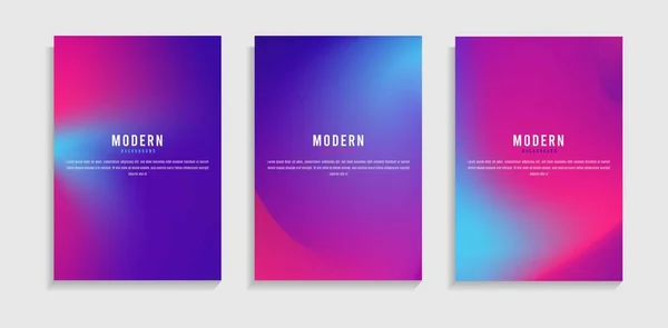 Set Colorful Blur Glowing Gradient Mesh Background Can Used Banner — Wektor stockowy