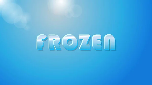 Shinny Cold Frozen Editable Text Effect Template Design — Wektor stockowy