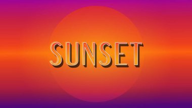 Sunset 3d Düzenlenebilir Metin Efekti. Gradyan Turuncu Metin Efekti Tasarımı