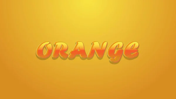 Orange Полностью Редактируемый Текстовый Эффект — стоковый вектор