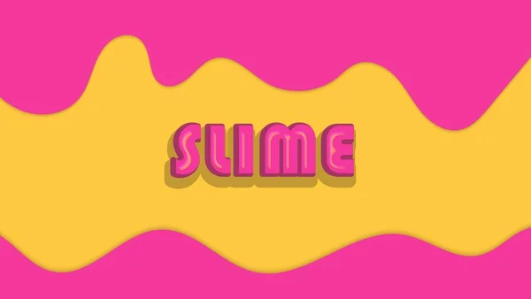 Slime Pink Volledig Bewerkbaar Text Effect Design — Stockvector