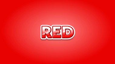 3d Kırmızı Tam Düzenlenebilir Metin Tasarımı