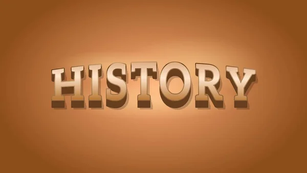 Geschiedenis Volledig Bewerkbaar Teksteffect Bruine Achtergrond — Stockvector