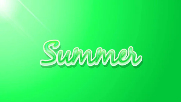 Green Summer Fully Editable Text Effect Design Template — Stock Vector