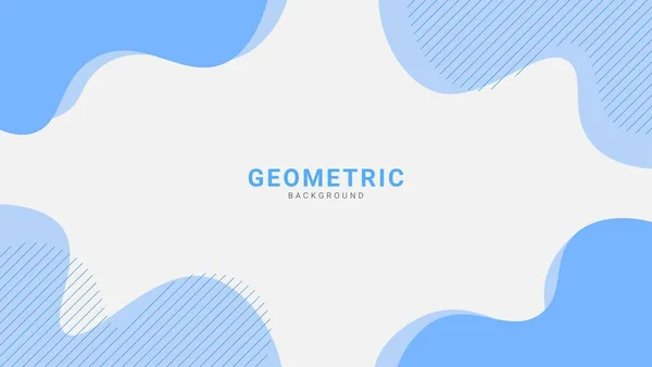 Minimaal Vlakke Geometrische Abstract Dynamische Blauwe Vloeibare Vorm Achtergrond Goed — Stockvector