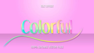 Modern 3d Renkli Gradyan Tam Düzenlenebilir Metin Efekti Tasarımı Pembe Boş Oda Arkaplanı