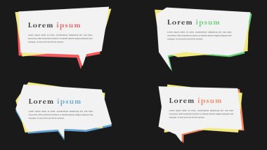 Renkli Dikdörtgen Konuşma Tasarımı Şablonu