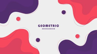Modern Abstract Flat Liquid Wave Geometric Background. Good For Banner, Frame Or Presentation clipart