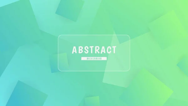 Moderne Abstrait Dégradé Lumière Vert Formes Carrées Conception Fond — Image vectorielle