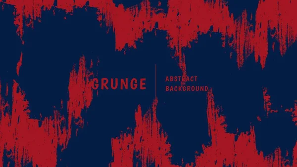 추상적 메시그런지 Messy Grunge 텍스트 Dark Blue Red Background — 스톡 벡터