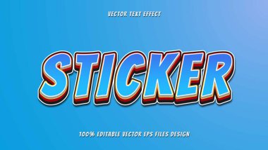 Modern Renkli 3d Kelime Etiketi Düzenlenebilir Metin Efekti Tasarım Şablonu