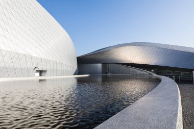 Kopenhag, Danimarka - 28 Ocak 2017 Mavi Gezegen Akvaryumu. Mavi Gezegen Kuzey Avrupa 'nın en büyük akvaryumudur ve çocuklar ve yetişkinler için eşsiz bir deneyim sunar..