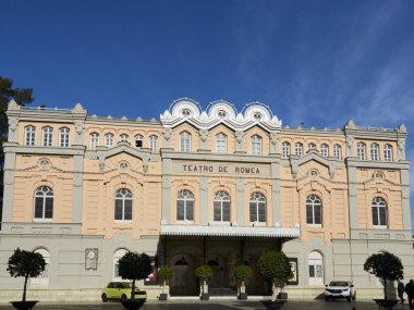 MURCIA, SPAIN DECEMBER 17, 2020: Teatro Romea Murcia (English translation of the Spanish text: Romea theater in Murcia)is one of the most important cultural references of the city of Murcia.         clipart