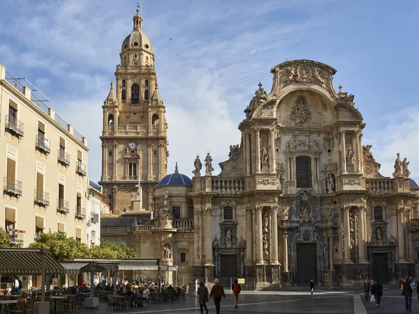 Murcia Hiszpania Grudzień 2020 Katedra Najświętszej Marii Panny Murcji Hiszpański — Zdjęcie stockowe
