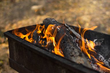 Ateş yakma kütüğü, ateş yakma. 