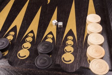 Tavla geleneksel oryantal oyun, makro arka plan kumar